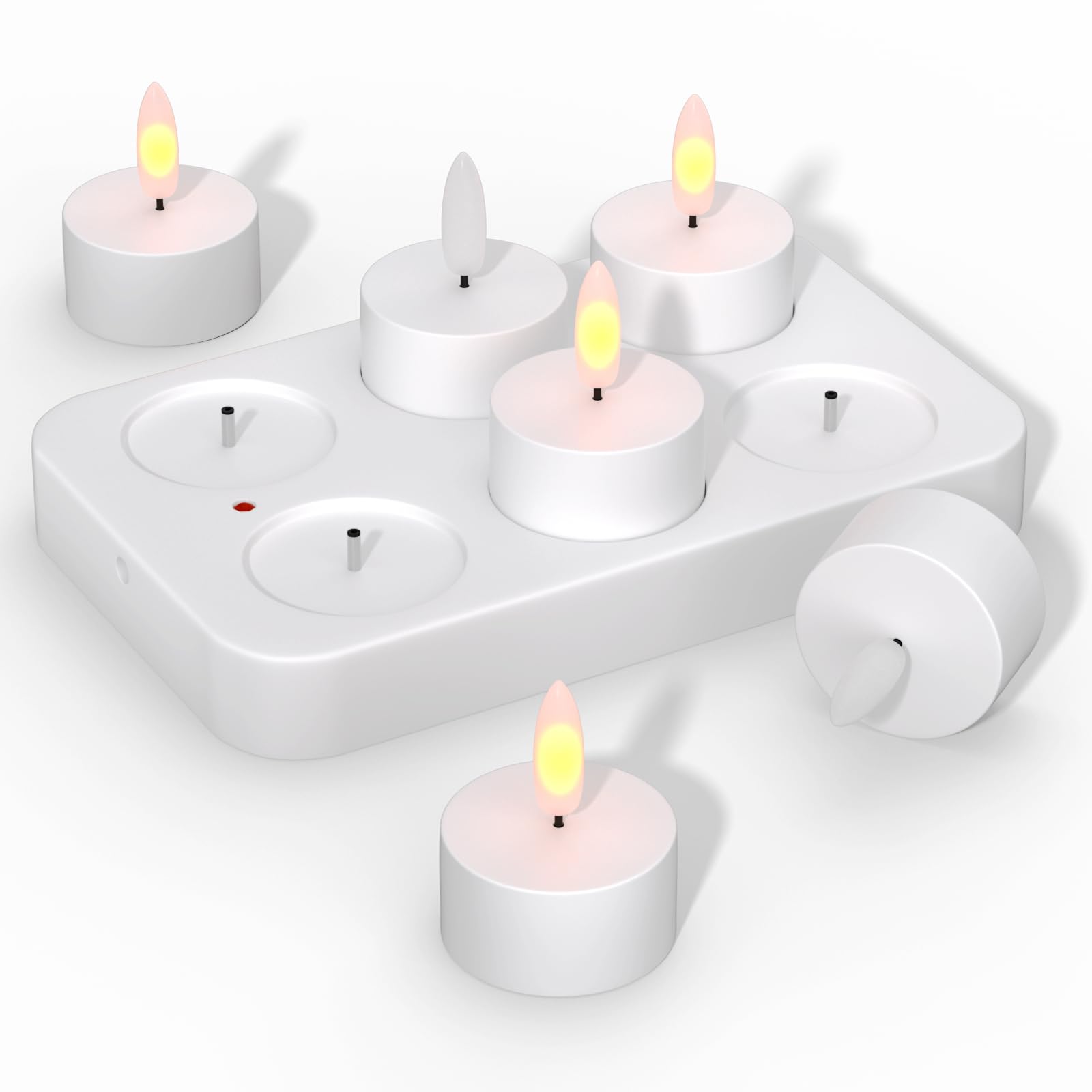 CONGARTENO LED Rosenkerzen 4er Set - Flammenlose Deko Für Hochzeit & Romantik