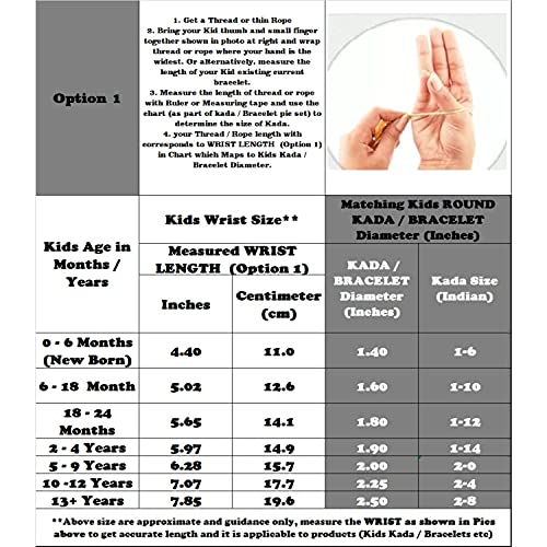 925 Sterling Silver Black Beads Kada 1.6 inch(6-18 month) - Style#074