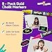 Liquid Chalk Markers for Blackboards - Bold Color Dry Erase Marker - Chalk Markers for Chalkboard Signs, Windows, Blackboard, Glass - 6mm Reversible Tip (8 Pack) - 24 Chalkboard Labels Included