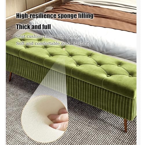 Banc ottoman d\'extremite de lit avec rangement tabouret de salon beige - 5