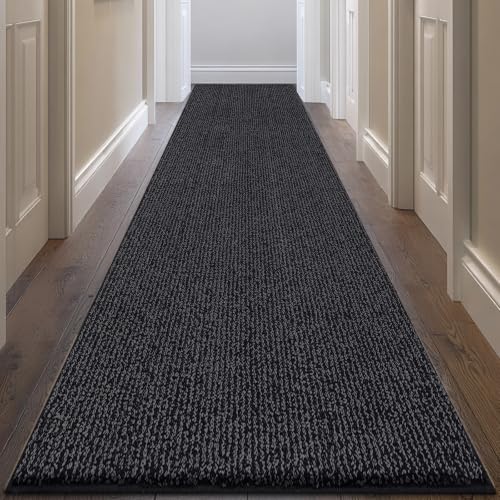 Image of WashableRunner Rug 32 inch x 144 inch, Non Slip Kitchen Rug, Absorbent Indoor Rug for Hallway, Floor, Bedroom