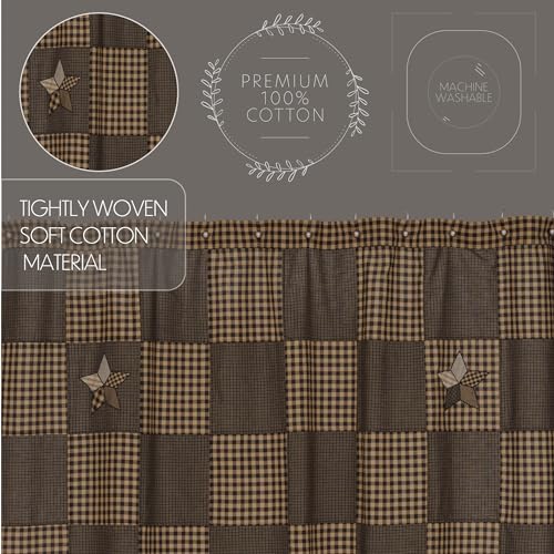 VHC-Brands-Farmhouse-Star-Cotton-72×72-Shower-Curtain-Black VHC Brands Farmhouse Star Cotton 72×72 Shower Curtain Black