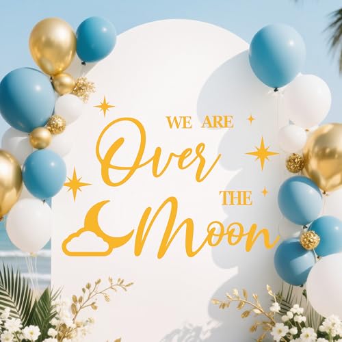 Decoración adhesiva pared tema luna baby shower