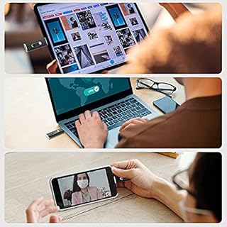 Vansuny Chiavetta USB 128GB con Doppia Porta USB 3.1 & USB-C OTG, Alta Velocità, Design a Scomparsa, Memoria Esterna per Smartphone Android, PC, Tablet - Salva Foto e File (Compatibile Auto)