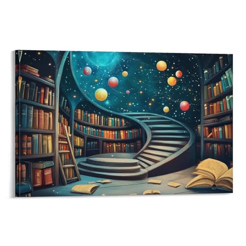 Estantería Arte En Lienzo 3D–Superficie Resistente Para Baño,Cocina&Dormitorio.Impermeable&Alta Durabilidad Decoración Mural. Lienzo DecoRataivo Para Pared 16x24inch(40x60cm)