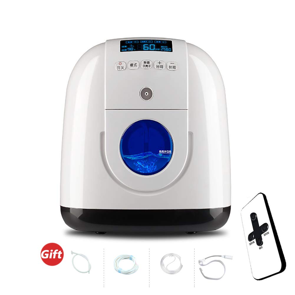 Small Oxygen Machine, Oxygen Concentrator Generator with Remote Control and HD Touch Screen, Adjustable 1-5L/min Flow, Anion Purification, for Elderly/Pregnant Woman