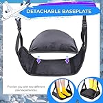 Warm Airplane Foot Hammock, Foldable Bamboo Base Foot Hammock for Plane Travel with Warm Cover, Portable Desk Foot Rest, Airplane Travel Essentials - Image 3
