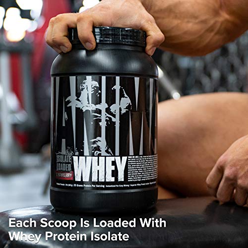 Animal Whey Isolate Whey Protein Powder – Isolate Loaded For Post Workout And Recovery – Low Sugar With Highly Digestible Whey Isolate Protein - Strawberry - 2 Pounds, Am48 #TOP3