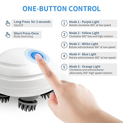 Chlovoe Electric Head Massager, Portable Handheld Waterproof Scalp Massager With 4 Kneading Heads And 100 Nodes For Body Relaxion & Stress Relief. Ideal Gift For Woman, Men. Dog Massage For Pets #TOP1