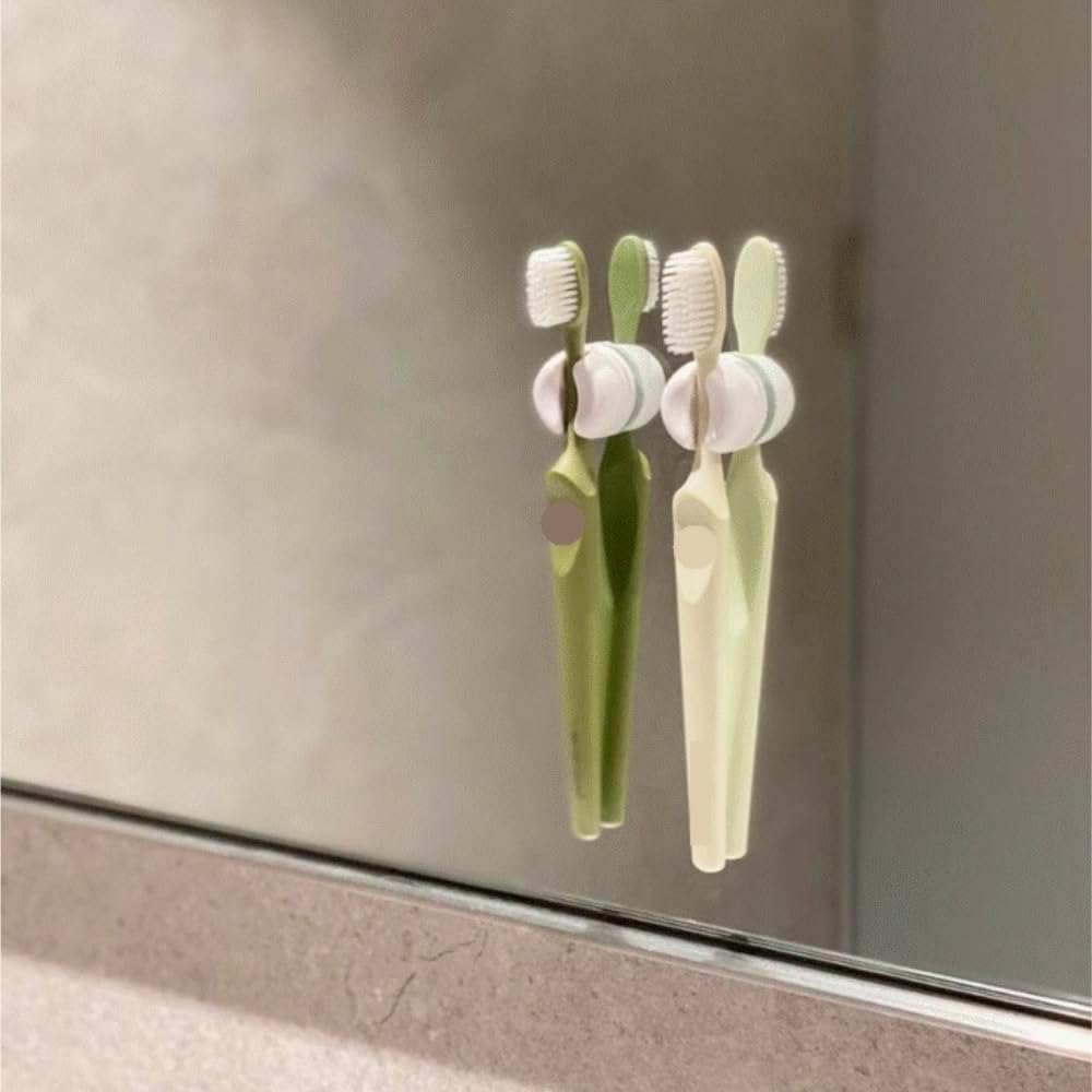 Organizador Cepillos De Dientes Soporte Multifuncional For Cepillos De Dientes con Ventosa For Almacenamiento Montado En La Pared Accesorios De Baño(3pcs)