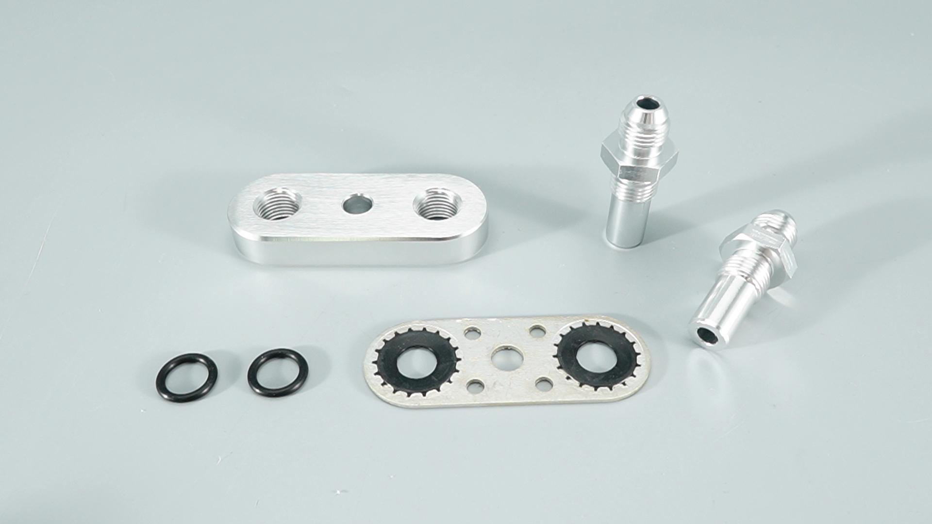 Amazon.com: Transmission Cooler Line Adapter Plate with Gasket 6AN