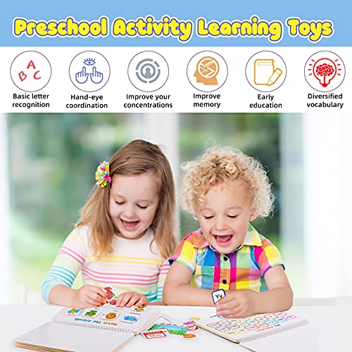 image for Huijing Montessori Preschool Learning Activities Busy Book - Workbook 