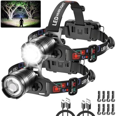 LNRYY Rechargeable Headlamp 2Pack Cover