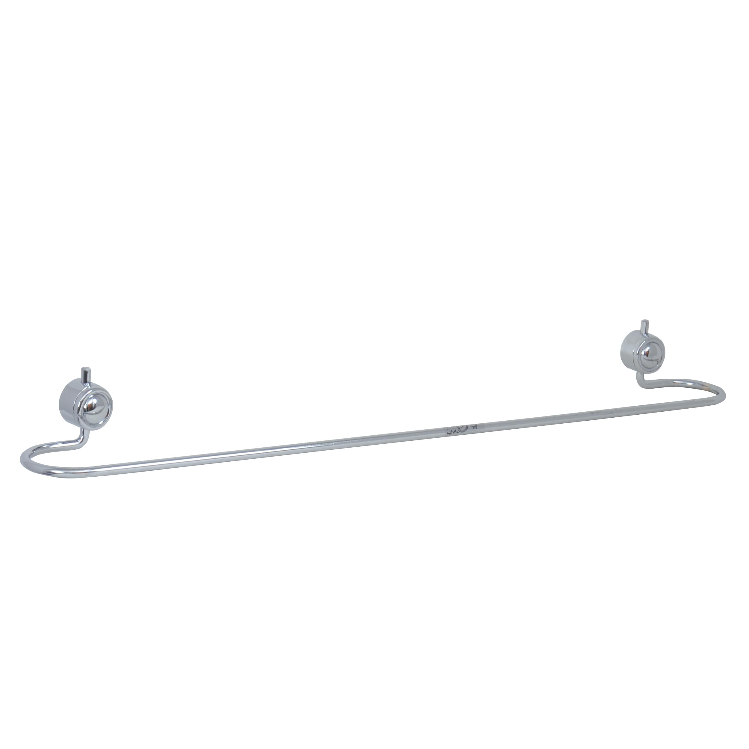 MSV ABC/ABS/Chrome Towel Holder Long, Metal, Silver, 51 x 6 x 6 cm
