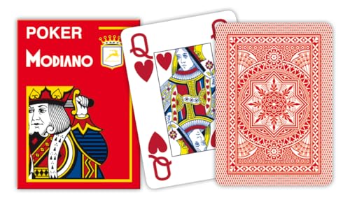 Modiano Poker 4 Jumbo Index Cristallo rot