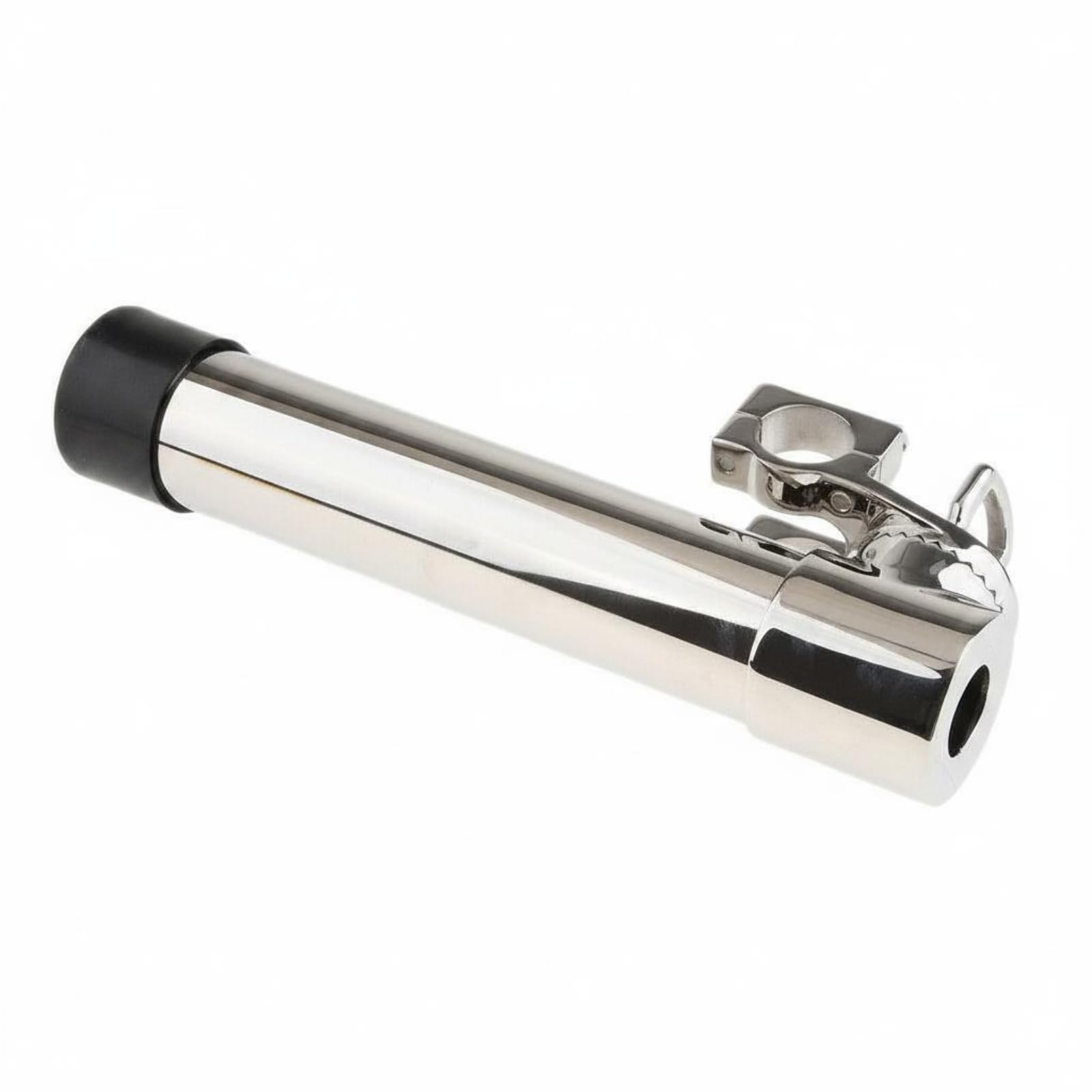 kowaku Porta Canna da Pesca Supporto Porta Canna Staffa Inox Regolabile con Morsetto per Corrimano E Inserto in Nylon Nero Rotazione Completa 360 Gradi Adatto per Barca Pesca Sportiva Uscita in Mare