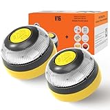 Pack de 2 - Baliza V16 Homologada DGT con Geolocalizador – Modelo JL001 Conectado IoT, Imanes + Ventosa INCLUIDA y 12 Años de Datos GRATIS
