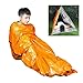 Yardwe 2pcs Emergency Thermal Blanket Packable Camping Sleeping Bag Drawstring Hood for Adults Hiking Outdoor Activity