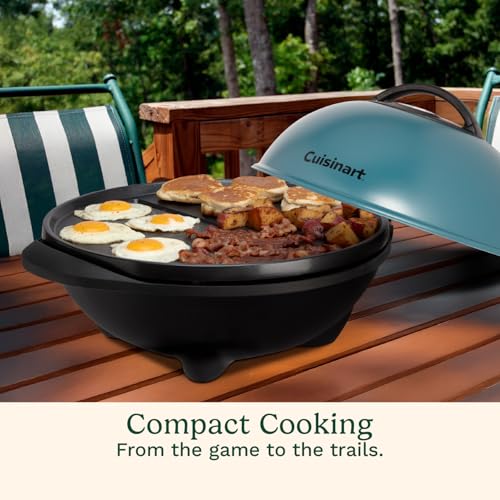 Image of Cuisinart Indoor /Outdoor Electric Griddle, 2-in-1 Portable BBQ with Flat Top Nonstick Cooking Surface, Adjustable Heat, Stand /Tabletop Options for Cookouts, Barbecues & Small Spaces, No Tools Needed