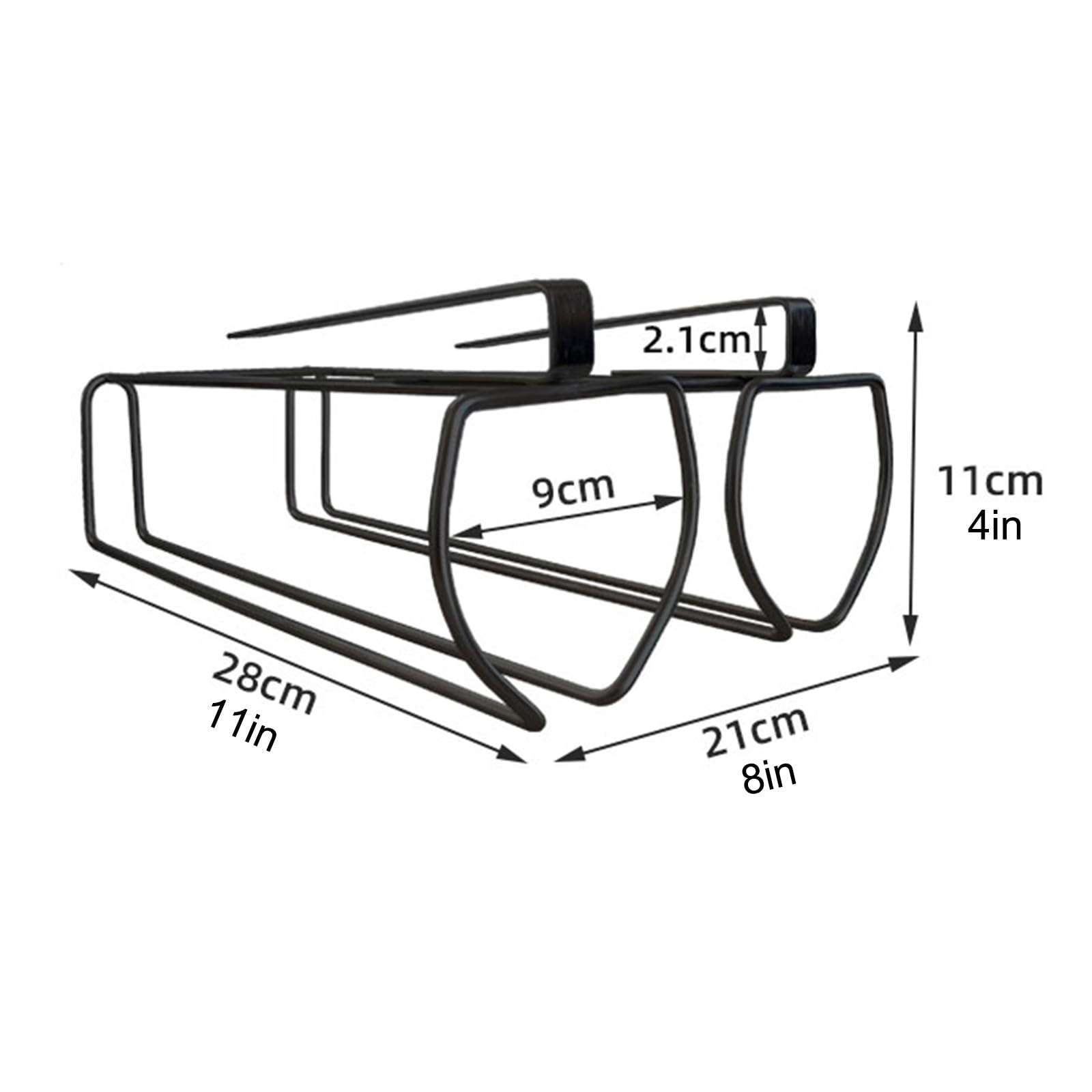 Soporte para Copas de Vino bajo Estante: no Requiere perforación. Soporte Resistente para Copas de Vino Tinto, champán y cócteles. Solución de Almacenamiento de Copas de