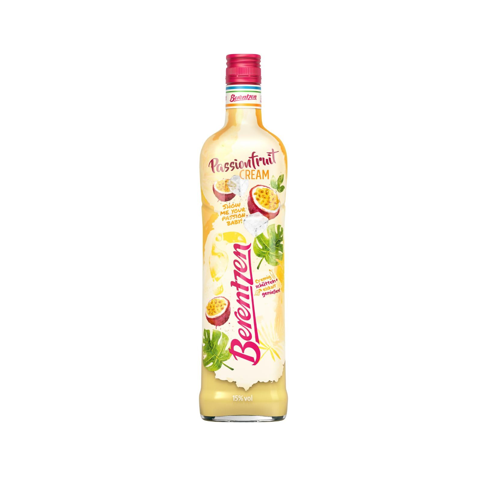 Berentzen | Passionfruit Cream | Mit dem Geschmack von Passionsfrucht und sahinger Creme | Perfekt pur, auf Eis oder als Dessertzutat | 0,7L | 15% Vol.