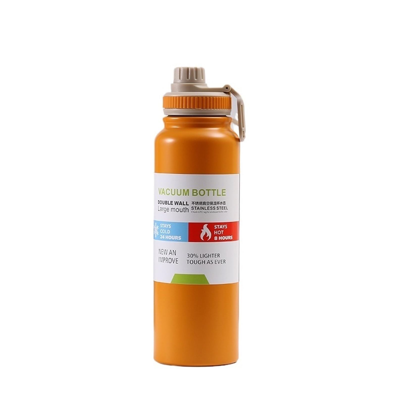 Isolierter Becher aus Edelstahl Tragbare Thermosflasche mit großer Kapazität, Edelstahl, Reise-Thermobecher, doppelwandige Isolierflasche, isolierter Becher, Sport ( Size : 800ml Custom Name , Color :