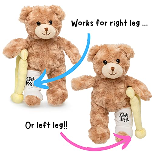 Jolitee Bear With Broken Leg Gifts Kids, Get Well Gifts For Kids With Broken Leg, Teddy Bear With Crutches For Surgery #TOP1
