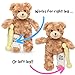 Jolitee Recovery Bear Gifts for Kids and Adults, Teddy Broken Arm Broken Leg, Get Well Stuffed Animal Teddy Bear with Left or Right Arm Cast Sling 10.5 inches (Broken Leg Teddy Bear)