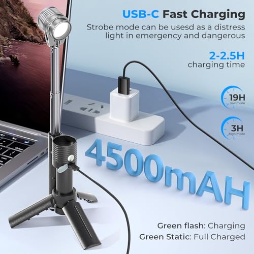 AsFrost Flashlight Camping Lights 2in-1, 180Flip Dual Lamp 8-Mode LED Bright Weird Cool - image 7