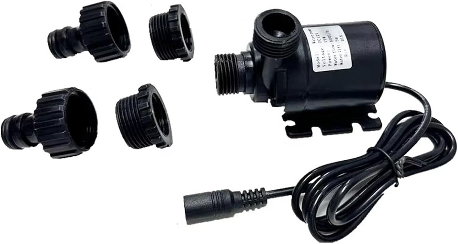 800L/H 12V Brushless Water Pump Aquarium Circulation Waterproof Solar Submersible Pump with 14mm(12V female)