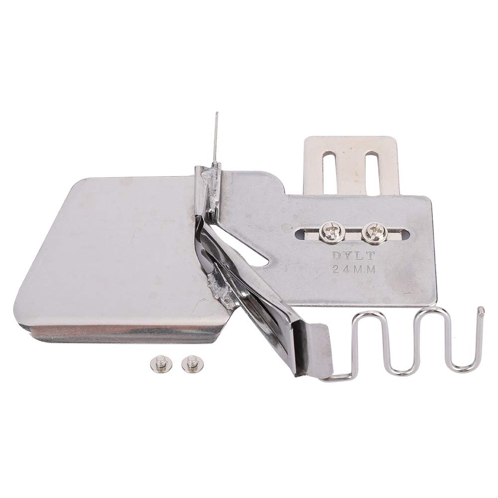 SDGBCXD Sewing machine presser foot, Industrial 4-Fold Hemmer, Professional Sewing, No Foot Change Required with 7 Adjustable Sizes for Computerized Lockstitch(24mm)