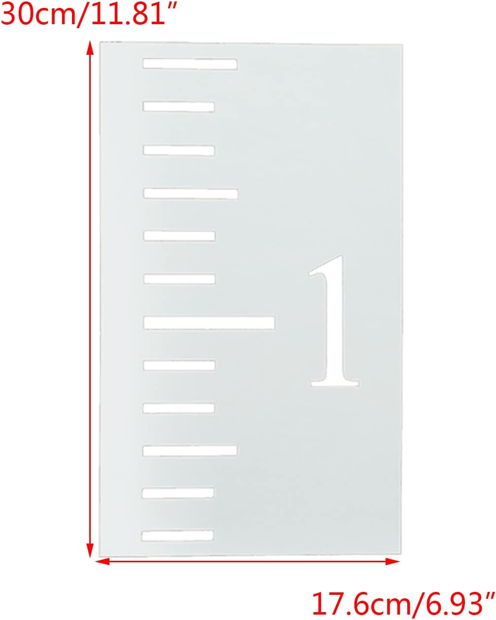 6x Scale Ruler Stencil Growth Chart Stencil Template For Farmhouse Measuring Kids Height Wall Decoration Craft Scale Stencil For Wall