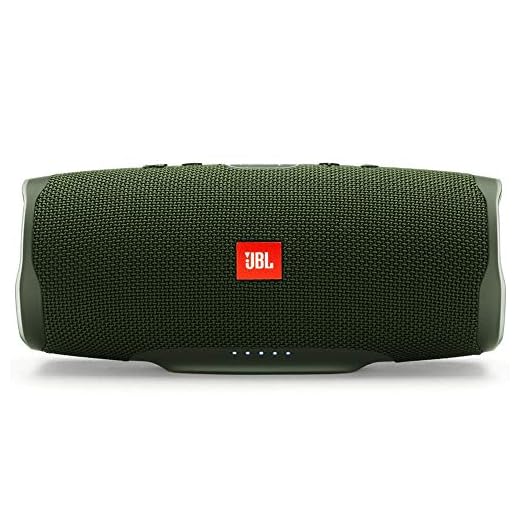 JBL Charge 4 Bluetooth-Lautsprecher - Wasserfeste, portable Boombox mit integrierter Powerbank - Mit nur einer Akku-Ladung bis zu 20 Stunden kabellos Musik streamen Grün