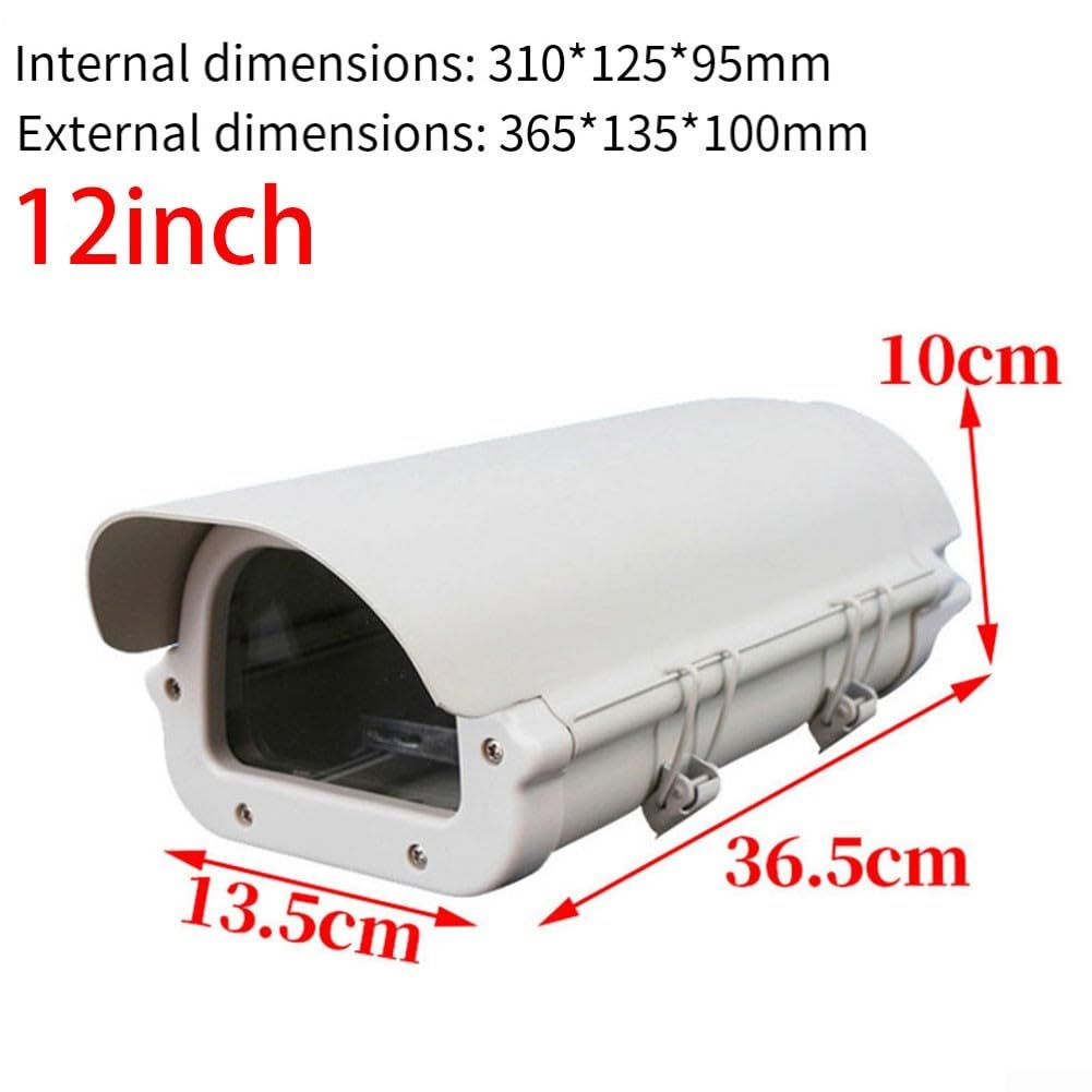 Boîtier de protection pour caméra de sécurité extérieure, boîtier de protection pour caméra de vidéosurveillance, boîtier de protection extérieur en alliage d'aluminium (30,5 cm)
