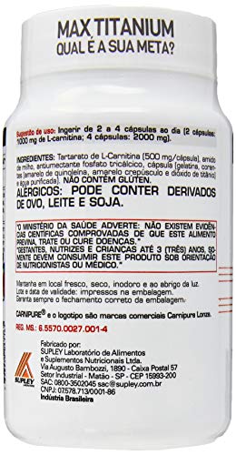 L-Carnitine 2000-120 Cápsulas, Max Titanium