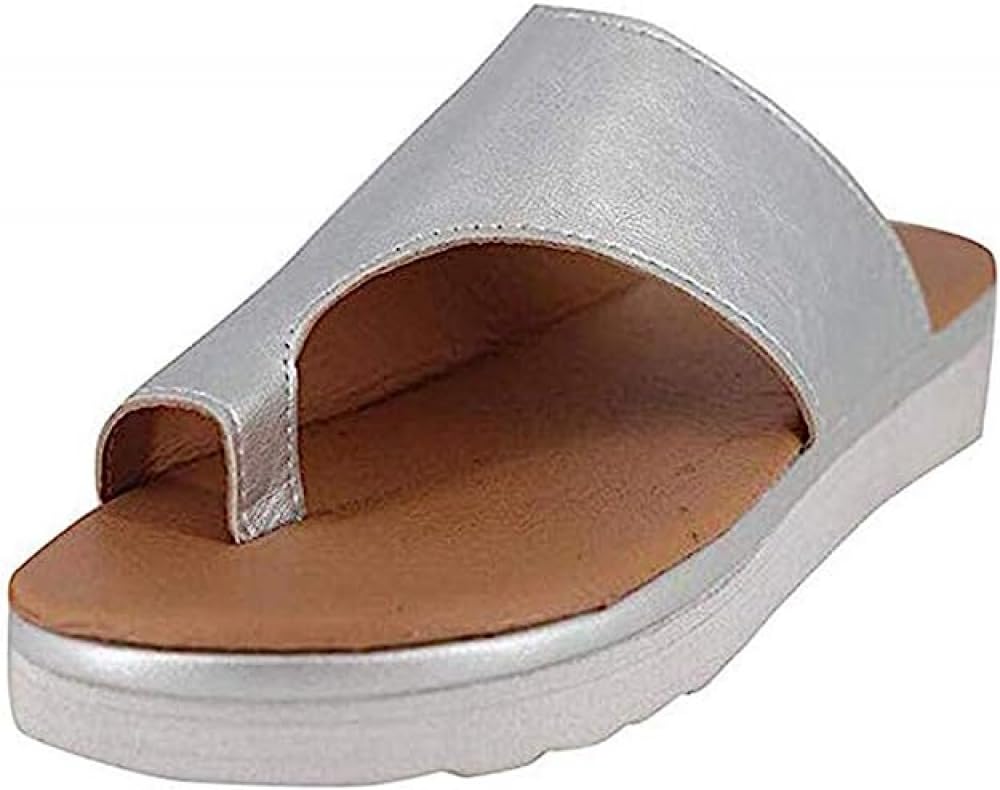 Damessandalen, platte slippers, schoenen, strandsandalen