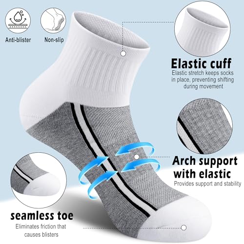 Image of Gonii Mens Athletic Ankle Socks 5-Pairs