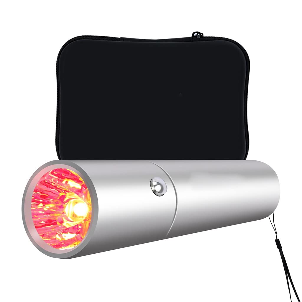 Portable Light Therapy Device 4LEDs, Red Light Therapy Torch for Back, Neck, Shoulder, Knees, Hands, with Rechargeable Battery