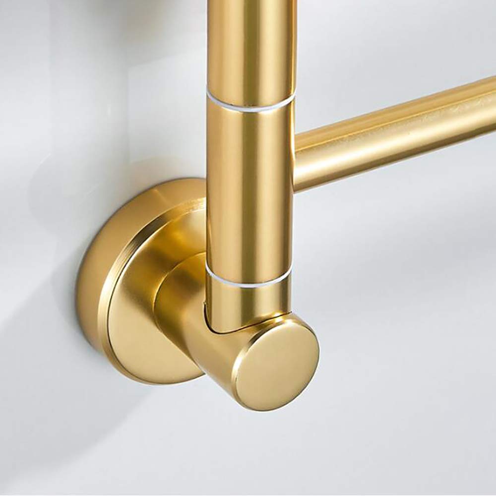 LYGXWJFC Toallero Giratorio de Aluminio Espacial – Toallero de Pared de 5 Varillas para baño y Cocina – Toallero Elegante y versátil con Opciones de fácil instalación