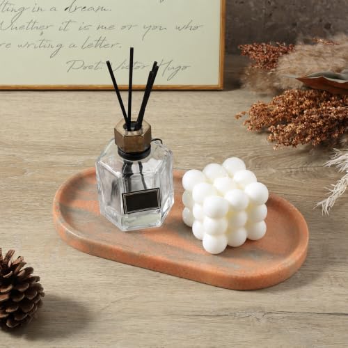 Image of Koville Natural Marble Tray for Bathroom Countertop, Vanity Tray for Decor