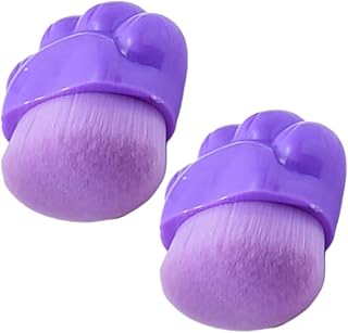 2pcs Portable Cat Paw Foundation Brush Set, S...