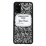 Bleu Reign Personalized Phone Case for Samsung Galaxy Composition Notebook, s21-24, A23-55, Flip/Fold (Add Custom Name)