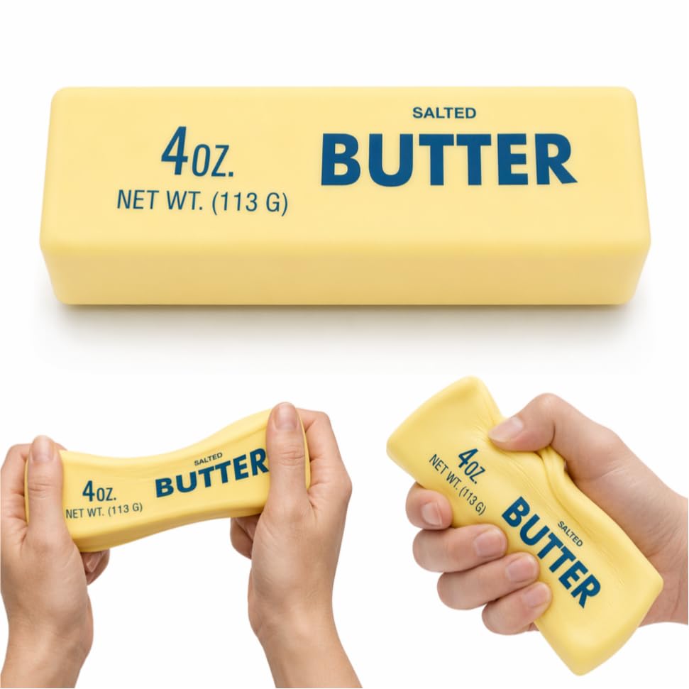 1 PCS Butter Squishy, Squishy Fidget Toys, Butter Stick Slow Rising Squishies 5.28×1.57×1.5in, Soft Squeeze Toys, Stress Relief Toys Offices & Homes