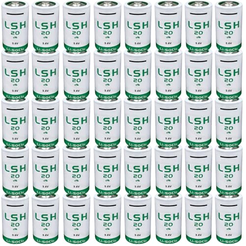 40pcs LSH20 D 3.6v Lithium Battery 13000 mAh for LSH 20 3.6 Volt Battery Non-Rechargeable