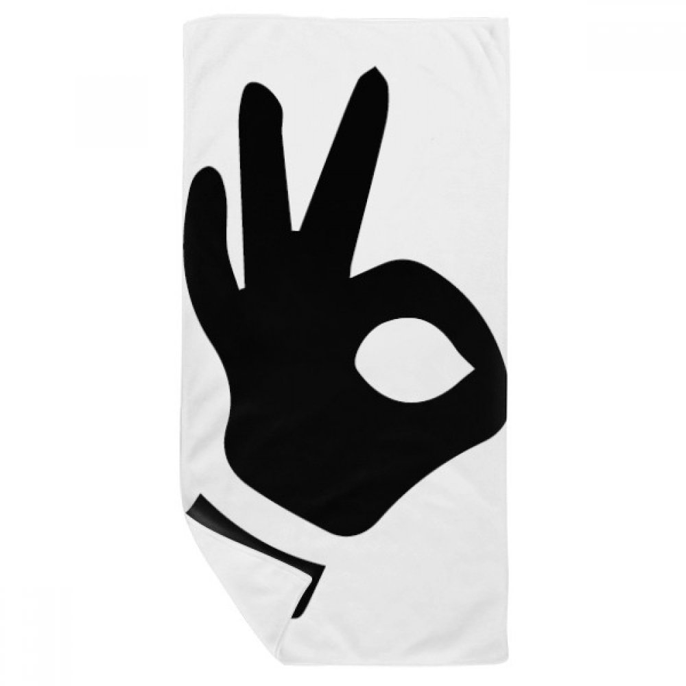 Serviette de bain Ok Geste Silhouette douce anti-irritation 35x70cm