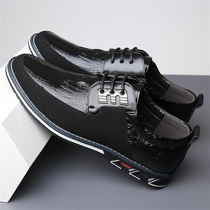 Men's Classic Oxford Dress Shoes, Business Casual Comfort Sneakers, Low Top Lace-Up2