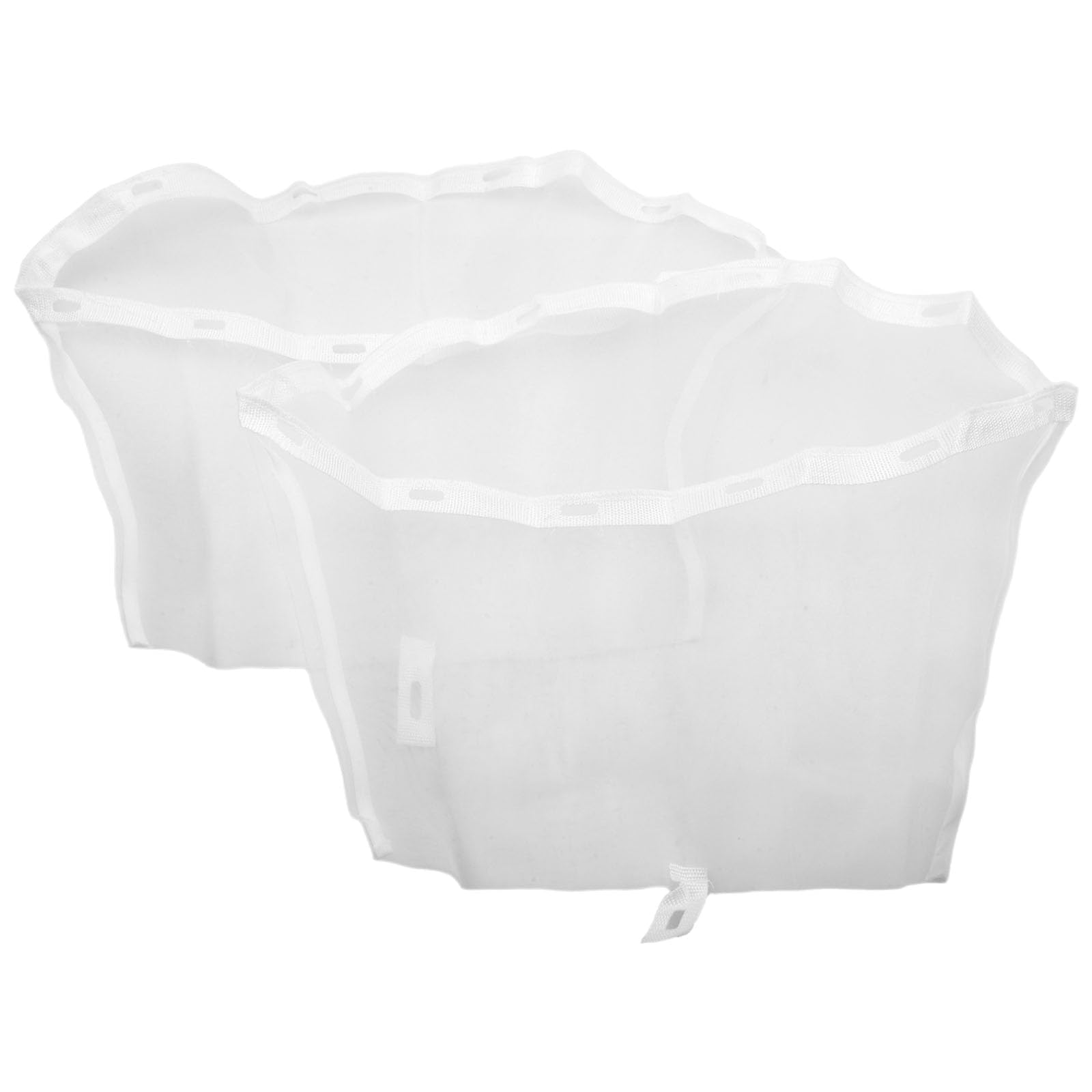 Elchuiaby 6570-398 Filter Net Bag with 11 Clip Holes Mesh Skimmer Bag Replacement for J-400 J-300 J-500 Collection Models Bathtub Debris Collector 2 Pack White