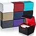 Vicenpal 10 Pieces Leather Deck Game Card Box Magnetic Card Game Box Case for 100 Plus Playing Cards, Card Storage Box Compatible with MTG Commander Decks