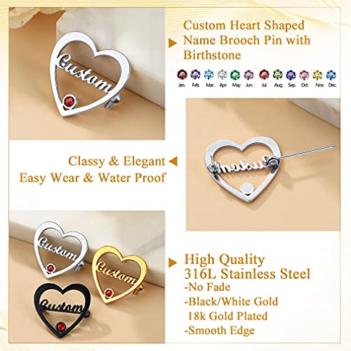 Custom4U Custom Brooch Pin Rhinestone Name Engraved Badge Pins For Women Backpacks Hats Hairdresser #TOP3