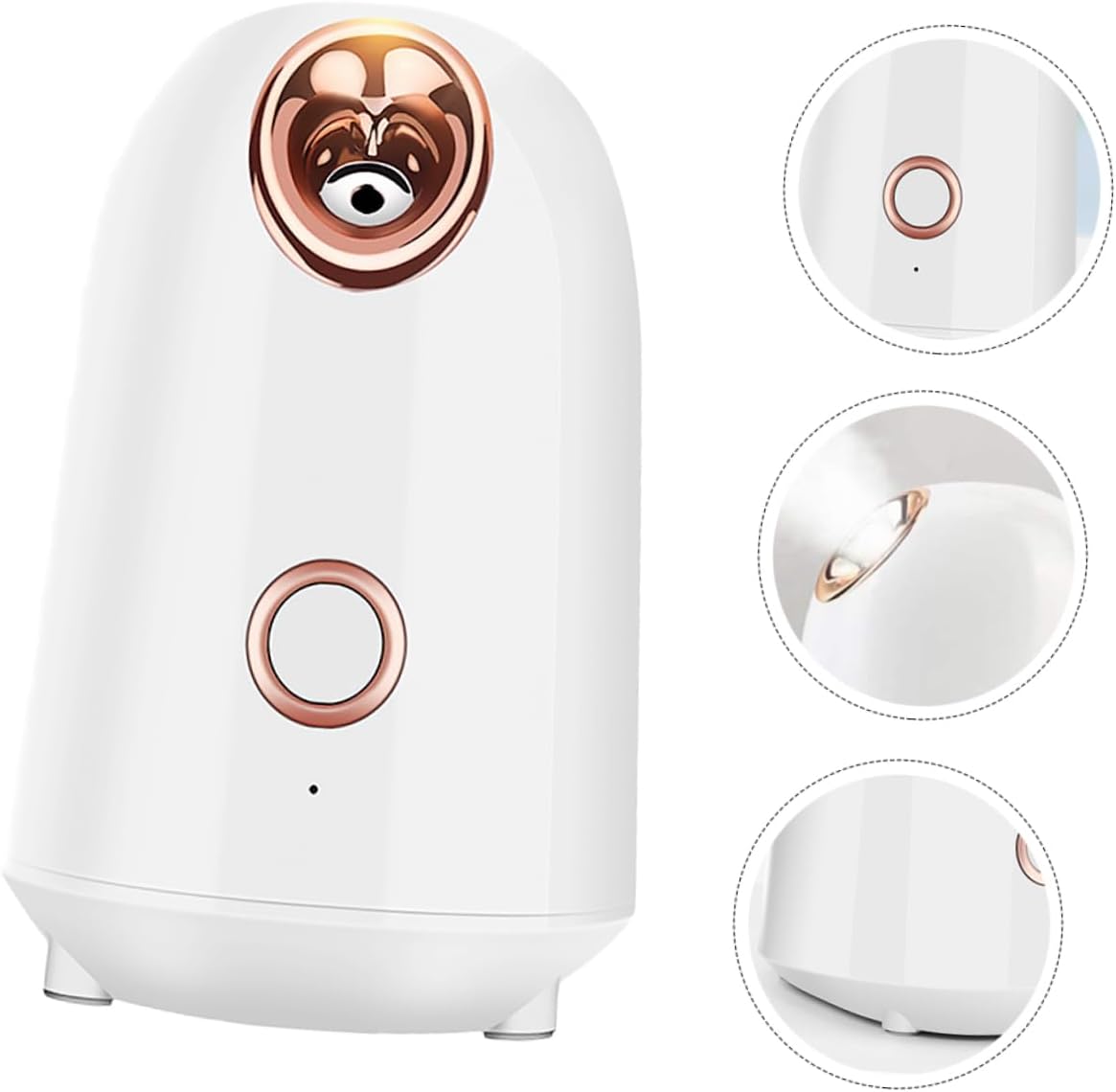 Moisturizing Facial Steamer with Warm Mist for Abs Skin Humidifier Nano Spray Face Treatment Tool US Plug Ivory White for Deep Pore Cleansing and Hydration